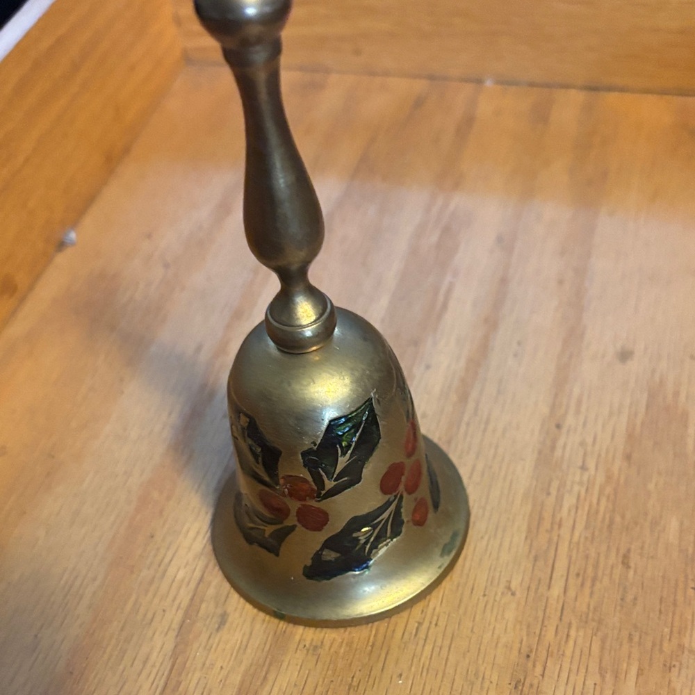 Gorgeous Brass Bell with Holly Design from India
